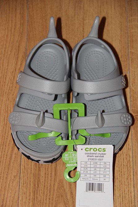 Детские сандалии Crocs Crocband Cruiser Shark с10 Оригинал Харцызск - изображение 6