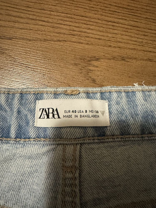 Голубые джинсы Zara хлопок 100% Енакиево - изображение 3