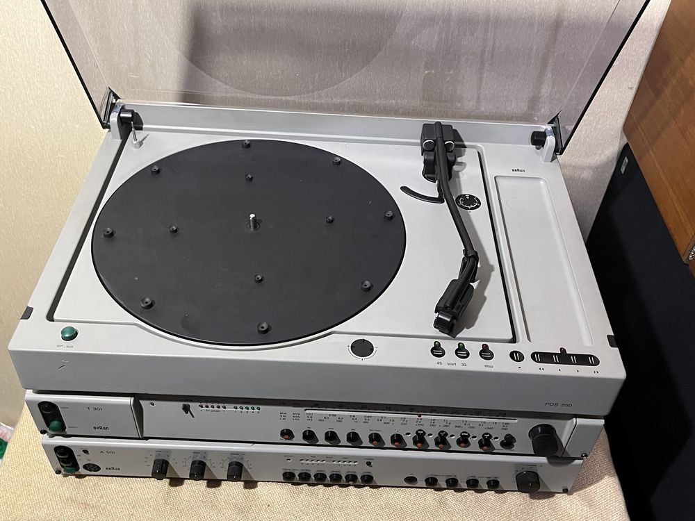 Проигрыватель винила+усилитель+тюнер BRAUN PDS-550 DIRECT DRIVE Снежное - изображение 2
